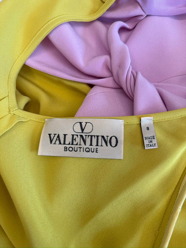Valentino SS1998 Colorblock Twisted Cutout Gown