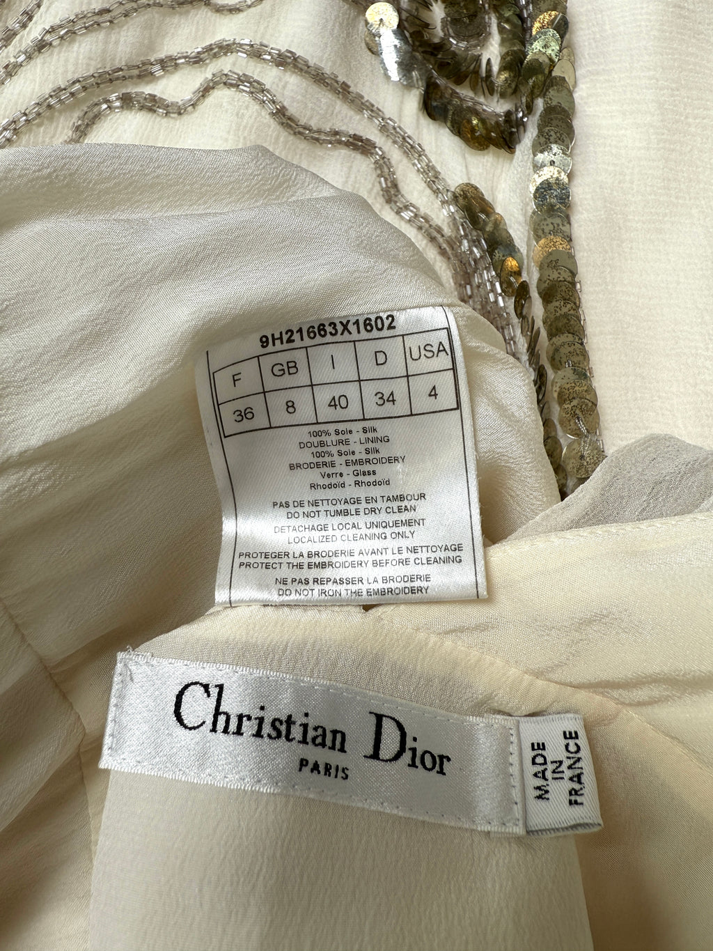 Dior by John Galliano FW2009 tag size 36