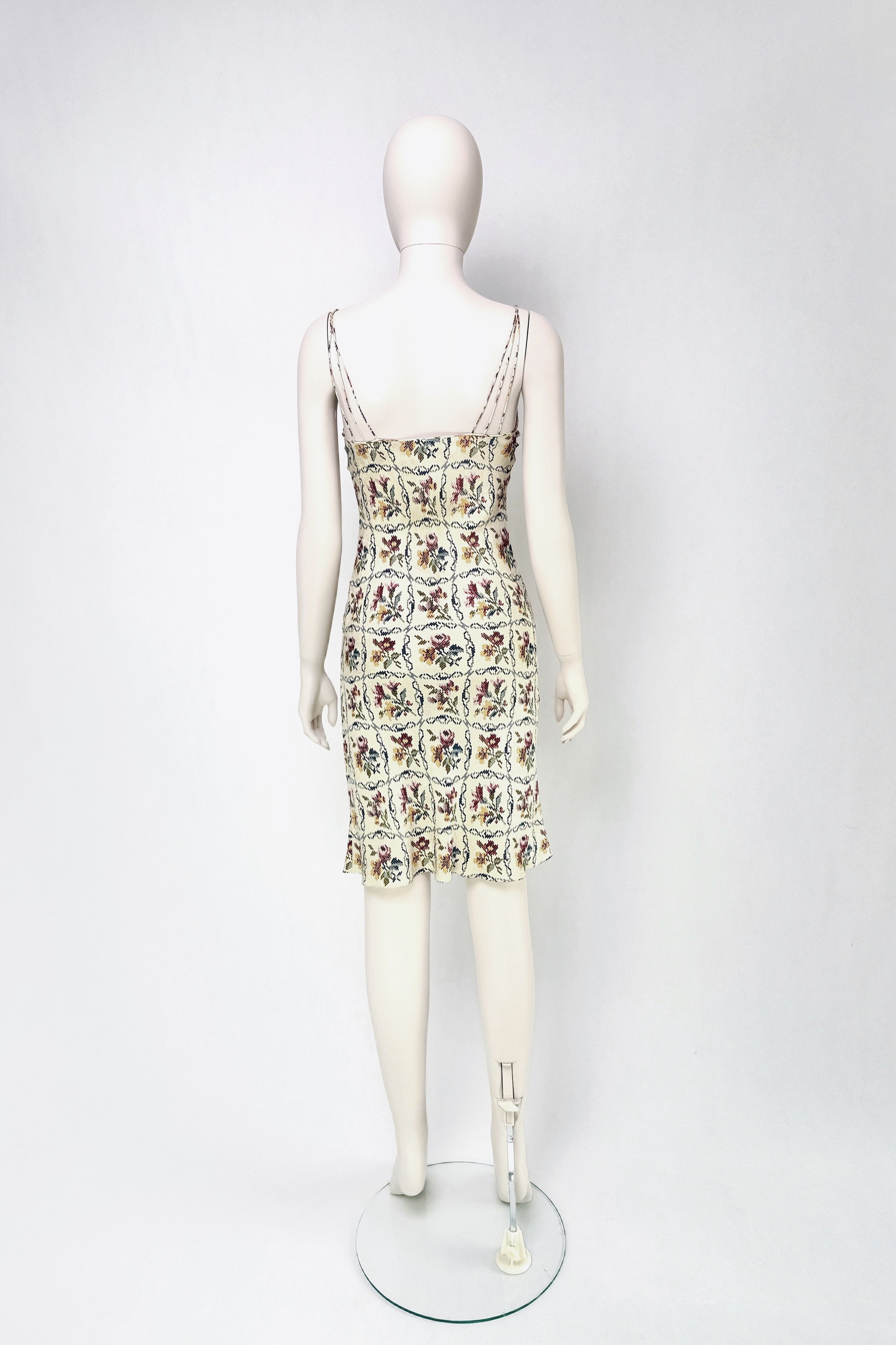 Christian Dior FW1999 needlepoint damask silk dress by John Galliano 