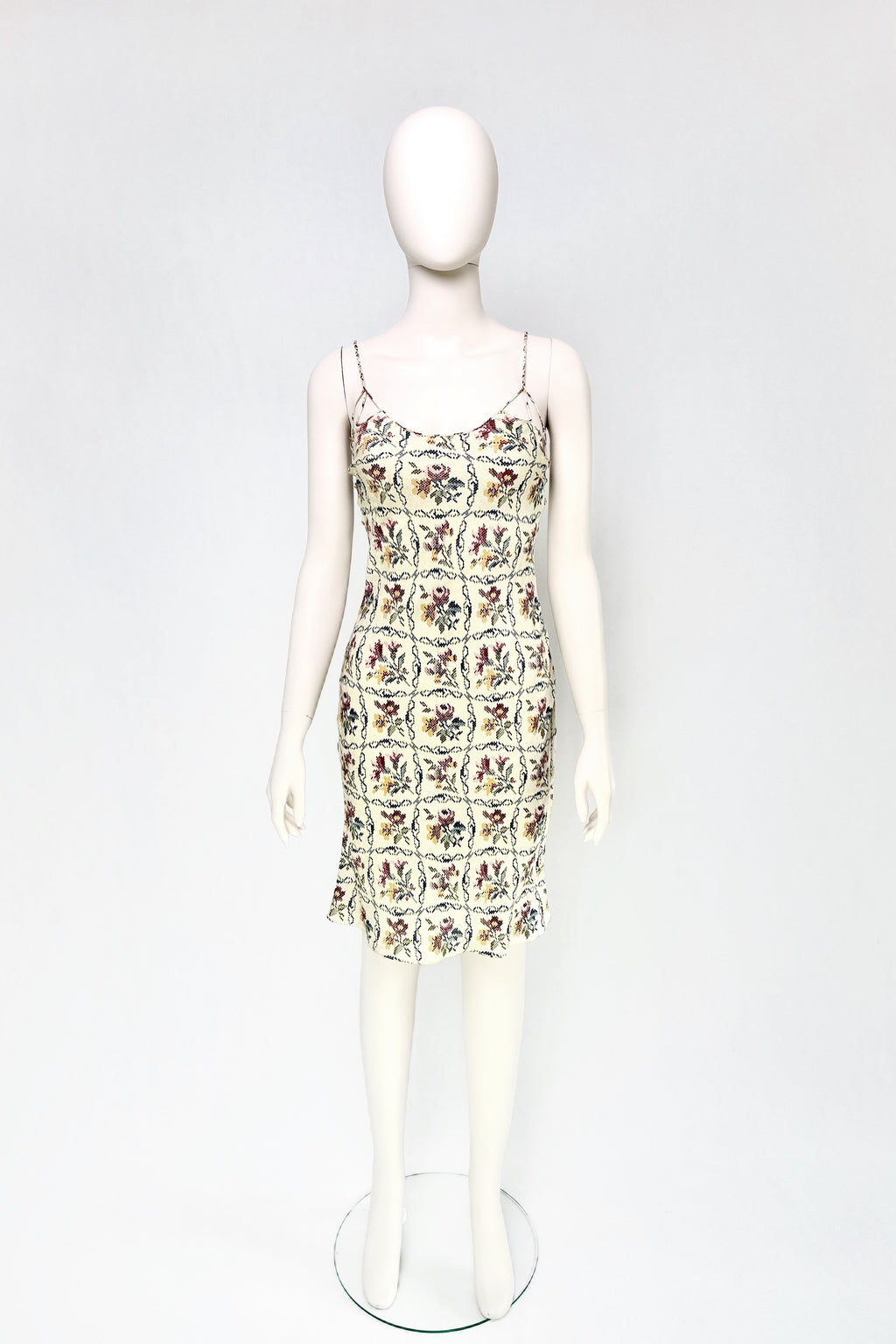 Christian Dior FW1999 needlepoint damask silk dress by John Galliano 