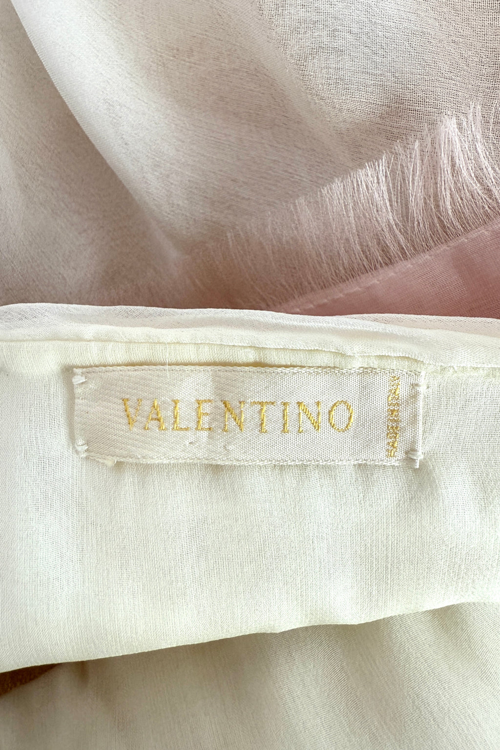 Valentino SS2007 Strapless Silk Top with Pink Bow organza valentino label