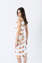 Vivenne Westwood S/S 1997 “Vive La Bagatelle” Ripe Peach Dress. Runway, modeled by Karen Mulder