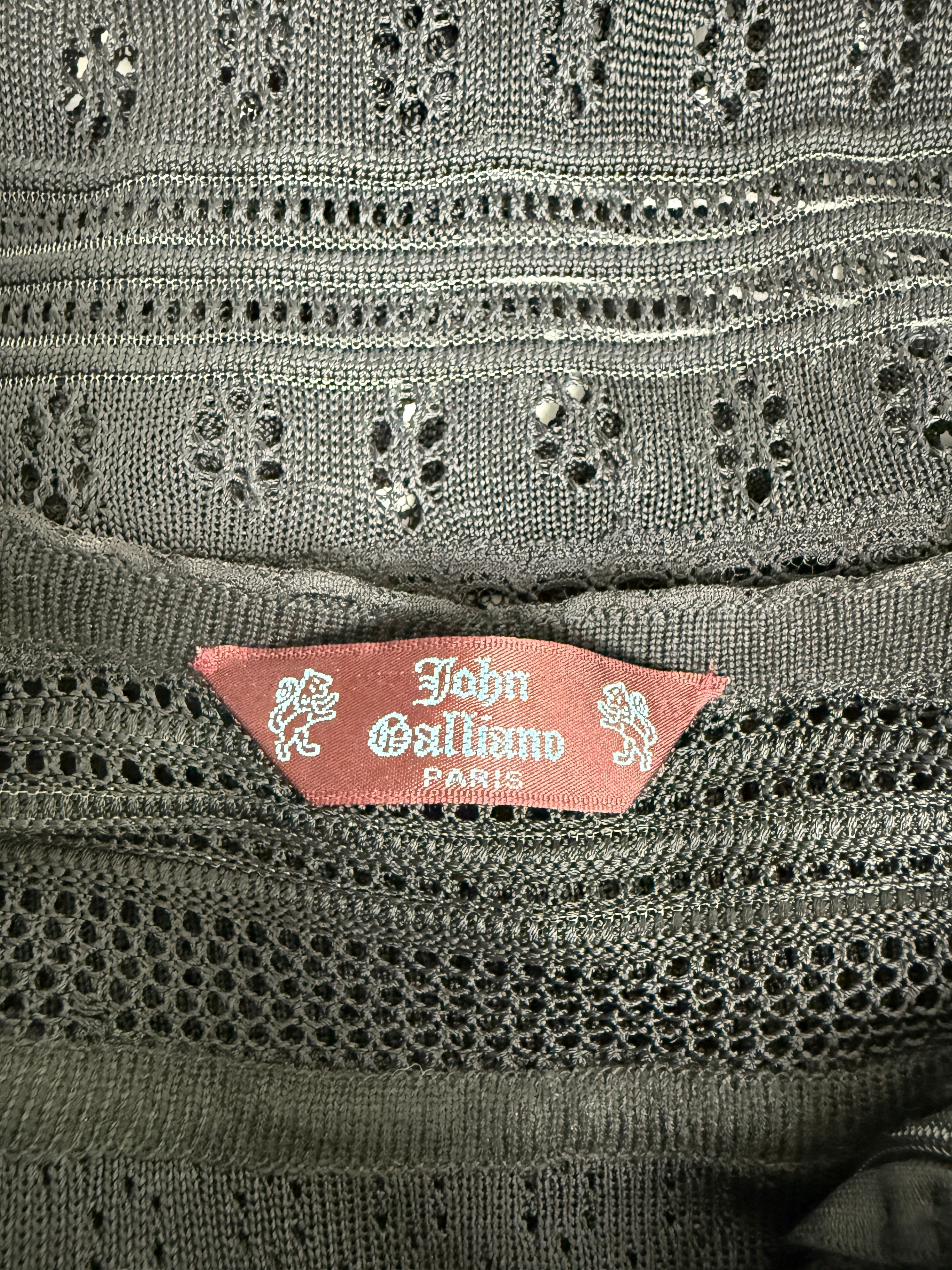 John Galliano SS1998 — woven brand label runway, archival