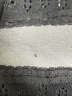 John Galliano black SS1998 mesh panel 