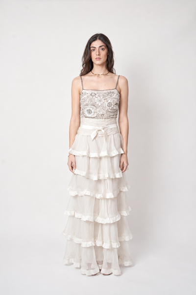 valentino bridal dress FW2003 Floral Beaded Chiffon Gown Valentino Fall 2020 Haute Couture
